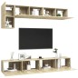 vidaXL Set di Mobili TV 5 pz Rovere Sonoma in Legno Multistrato