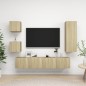 vidaXL Set di Mobili TV 5 pz Rovere Sonoma in Legno Multistrato vidaXL Set di Mobili TV 5 pz Rovere Sonoma in Legno Multistrato