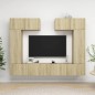 vidaXL Set di Mobili Porta TV 6 pz Rovere Sonoma in Legno Multistrato