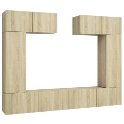 vidaXL Set di Mobili Porta TV 6 pz Rovere Sonoma in Legno Multistrato