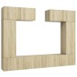 vidaXL Set di Mobili Porta TV 6 pz Rovere Sonoma in Legno Multistrato