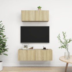 vidaXL Set Porta TV 2 pz Rovere Sonoma in Truciolato
