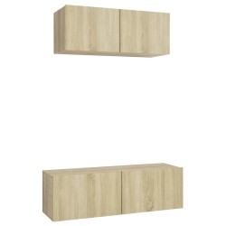 vidaXL Set Porta TV 2 pz Rovere Sonoma in Truciolato
