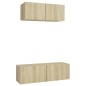vidaXL Set Porta TV 2 pz Rovere Sonoma in Truciolato vidaXL Set Porta TV 2 pz Rovere Sonoma in Truciolato
