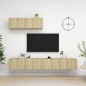 vidaXL Mobili Porta TV 3 pz Rovere Sonoma in Legno Multistrato vidaXL Mobili Porta TV 3 pz Rovere Sonoma in Legno Multistrato