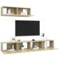 vidaXL Mobili Porta TV 3 pz Rovere Sonoma in Legno Multistrato vidaXL Mobili Porta TV 3 pz Rovere Sonoma in Legno Multistrato