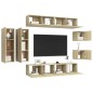 vidaXL Set Mobili TV 8 pz Rovere Sonoma in Truciolato