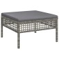 Set Divani da Giardino 5 pz con Cuscini in Polyrattan Grigio Set Divani da Giardino 5 pz con Cuscini in Polyrattan Grigio