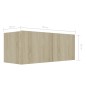 vidaXL Set Porta TV 7 pz Rovere Sonoma in Truciolato vidaXL Set Porta TV 7 pz Rovere Sonoma in Truciolato