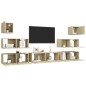 vidaXL Set di Mobili Porta TV 7 pz Rovere Sonoma in Legno Multistrato