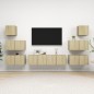 vidaXL Set Porta TV 8 pz Rovere Sonoma in Truciolato vidaXL Set Porta TV 8 pz Rovere Sonoma in Truciolato