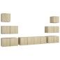 vidaXL Set Porta TV 8 pz Rovere Sonoma in Truciolato vidaXL Set Porta TV 8 pz Rovere Sonoma in Truciolato