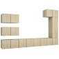 vidaXL Set Porta TV 8 pz Rovere Sonoma in Truciolato vidaXL Set Porta TV 8 pz Rovere Sonoma in Truciolato