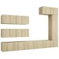 vidaXL Set di Mobili TV 7 pz Rovere Sonoma in Legno Multistrato vidaXL Set di Mobili TV 7 pz Rovere Sonoma in Legno Multistrato