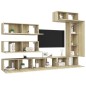 vidaXL Set di Mobili TV 7 pz Rovere Sonoma in Legno Multistrato vidaXL Set di Mobili TV 7 pz Rovere Sonoma in Legno Multistrato