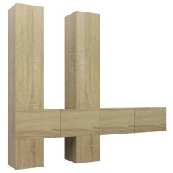 vidaXL Set Porta TV 6 pz Rovere Sonoma in Truciolato