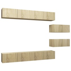 vidaXL Set Porta TV 6 pz Rovere Sonoma in Truciolato