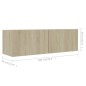 vidaXL Set Porta TV 6 pz Rovere Sonoma in Truciolato vidaXL Set Porta TV 6 pz Rovere Sonoma in Truciolato