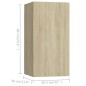 vidaXL Set Porta TV 7 pz Rovere Sonoma in Truciolato vidaXL Set Porta TV 7 pz Rovere Sonoma in Truciolato