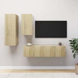 vidaXL Set Porta TV 4 pz Rovere Sonoma in Truciolato
