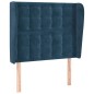 Testiera ad Orecchio Blu Scuro 83x23x118/128 cm in Velluto Testiera ad Orecchio Blu Scuro 83x23x118/128 cm in Velluto