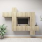 vidaXL Set Porta TV 10 pz Rovere Sonoma in Truciolato vidaXL Set Porta TV 10 pz Rovere Sonoma in Truciolato
