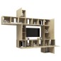 vidaXL Set Porta TV 10 pz Rovere Sonoma in Truciolato vidaXL Set Porta TV 10 pz Rovere Sonoma in Truciolato