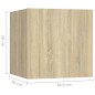 vidaXL Set Porta TV 10 pz Rovere Sonoma in Truciolato vidaXL Set Porta TV 10 pz Rovere Sonoma in Truciolato