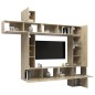 vidaXL Set di Mobili TV 9 pz Rovere Sonoma in Legno Multistrato vidaXL Set di Mobili TV 9 pz Rovere Sonoma in Legno Multistrato