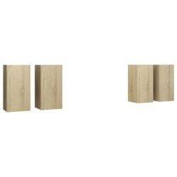 vidaXL Mobili TV Rovere Sonoma 4 pz 30,5x30x60 cm in Truciolato