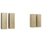 vidaXL Mobili TV 4 pz Rovere Sonoma 30,5x30x90 cm in Legno Multistrato vidaXL Mobili TV 4 pz Rovere Sonoma 30,5x30x90 cm in Legno Multistrato