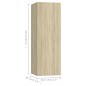 vidaXL Mobili TV 4 pz Rovere Sonoma 30,5x30x90 cm in Legno Multistrato vidaXL Mobili TV 4 pz Rovere Sonoma 30,5x30x90 cm in Legno Multistrato