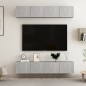 vidaXL Mobili TV 4 pz Grigio Cemento 80x30x30 cm in Truciolato vidaXL Mobili TV 4 pz Grigio Cemento 80x30x30 cm in Truciolato