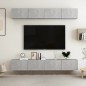 vidaXL Mobili TV 4 pz Grigio Cemento 100x30x30 cm in Legno Multistrato vidaXL Mobili TV 4 pz Grigio Cemento 100x30x30 cm in Legno Multistrato