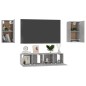 vidaXL Set Mobili TV 4 pz Grigio Cemento in Truciolato vidaXL Set Mobili TV 4 pz Grigio Cemento in Truciolato