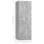 vidaXL Set di Mobili Porta TV 8 pz Grigio Cemento in Legno Multistrato vidaXL Set di Mobili Porta TV 8 pz Grigio Cemento in Legno Multistrato
