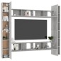 vidaXL Set Porta TV 8 pz Grigio Cemento in Truciolato vidaXL Set Porta TV 8 pz Grigio Cemento in Truciolato