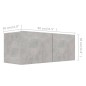 vidaXL Set Porta TV 3 pz Grigio Cemento in Truciolato vidaXL Set Porta TV 3 pz Grigio Cemento in Truciolato