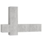 vidaXL Set Porta TV 3 pz Grigio Cemento in Truciolato vidaXL Set Porta TV 3 pz Grigio Cemento in Truciolato