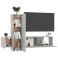 vidaXL Set Porta TV 3 pz Grigio Cemento in Truciolato vidaXL Set Porta TV 3 pz Grigio Cemento in Truciolato