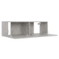 vidaXL Set Porta TV 3 pz Grigio Cemento in Truciolato vidaXL Set Porta TV 3 pz Grigio Cemento in Truciolato