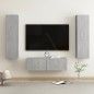 vidaXL Set Porta TV 3 pz Grigio Cemento in Truciolato vidaXL Set Porta TV 3 pz Grigio Cemento in Truciolato