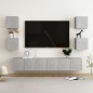 vidaXL Set Porta TV 7 pz Grigio Cemento in Truciolato vidaXL Set Porta TV 7 pz Grigio Cemento in Truciolato
