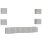 vidaXL Set Porta TV 7 pz Grigio Cemento in Truciolato vidaXL Set Porta TV 7 pz Grigio Cemento in Truciolato