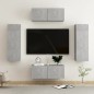 vidaXL Set Porta TV 4 pz Grigio Cemento in Truciolato vidaXL Set Porta TV 4 pz Grigio Cemento in Truciolato