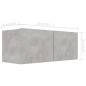 vidaXL Set Porta TV 4 pz Grigio Cemento in Truciolato vidaXL Set Porta TV 4 pz Grigio Cemento in Truciolato