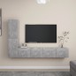 vidaXL Set Porta TV 4 pz Grigio Cemento in Truciolato vidaXL Set Porta TV 4 pz Grigio Cemento in Truciolato