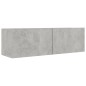 vidaXL Set Porta TV 3 pz Grigio Cemento in Truciolato 