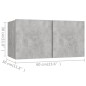 vidaXL Set di Mobili Porta TV 4 pz Grigio Cemento in Legno Multistrato vidaXL Set di Mobili Porta TV 4 pz Grigio Cemento in Legno Multistrato