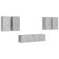 vidaXL Set Porta TV 6 pz Grigio Cemento in Truciolato vidaXL Set Porta TV 6 pz Grigio Cemento in Truciolato